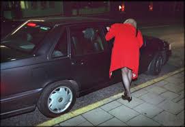 Girl standing near to car