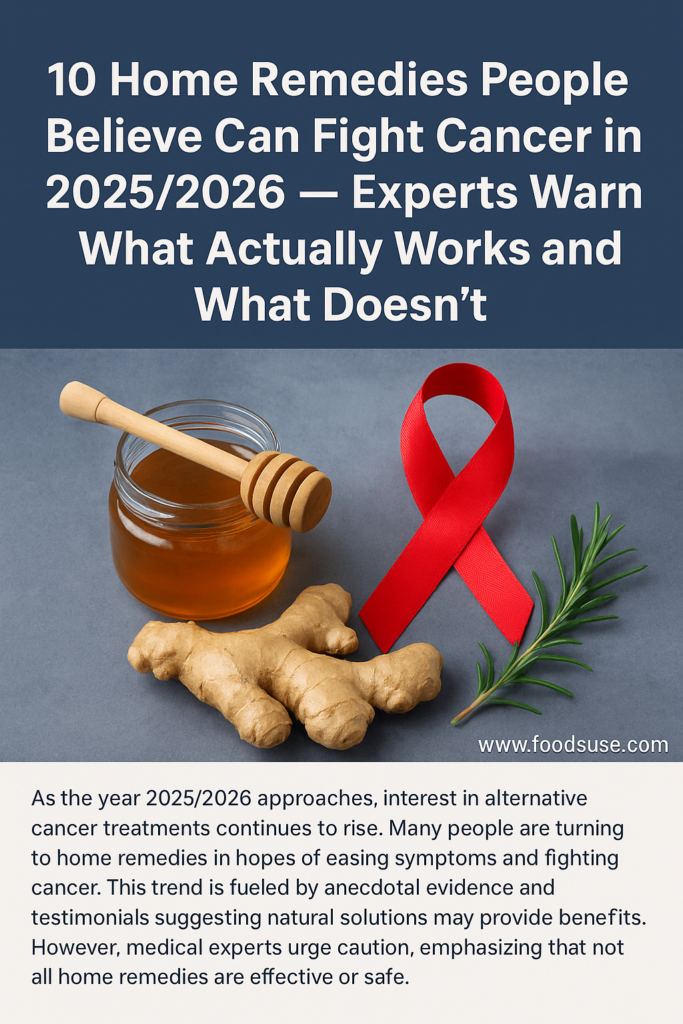 10 Home Remedies People Believe Can Fight Cancer in 2025/2026 — What Experts Say