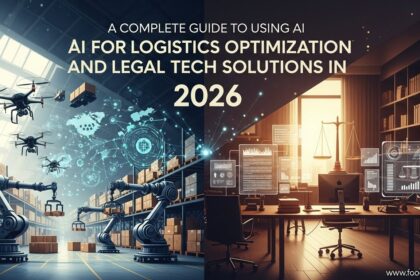 A comprehensive 1500-word guide explaining how AI transforms logistics optimization and legal tech solutions in 2026. Includes predictive analytics, automation tools, supply chain AI, legal AI workflows, and the most searched AI keywords.