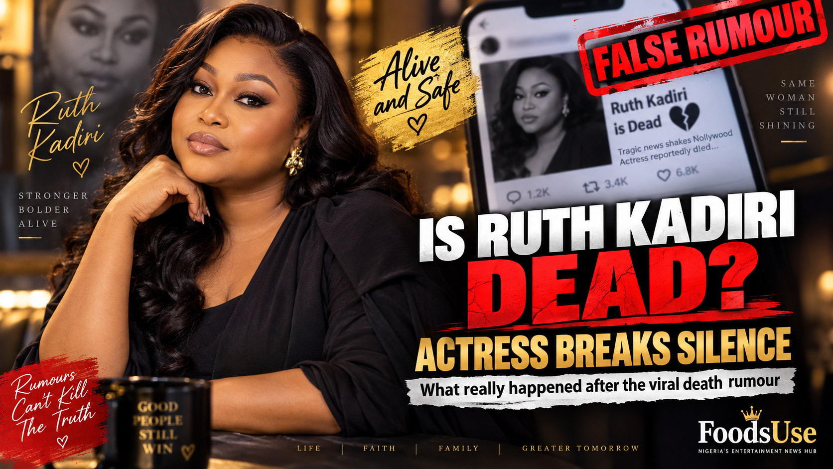 Is Ruth Kadiri dead? Nollywood actress breaks silence on death rumour
