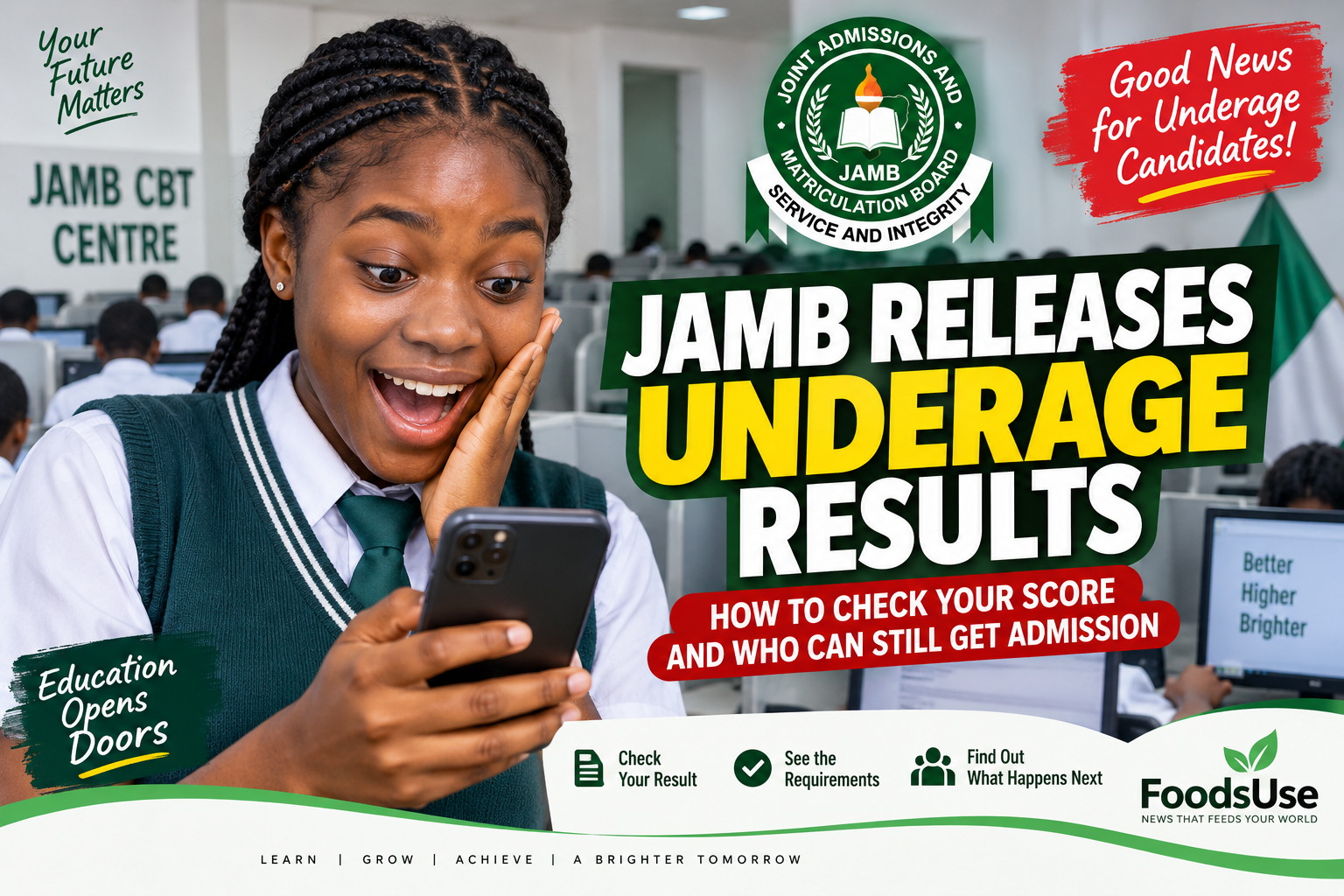 JAMB underage result 2026 released for UTME candidates